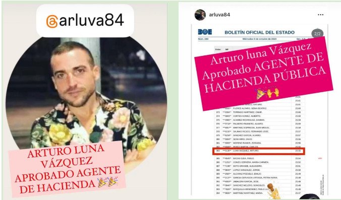 Testimonio BOE de Arturo Luna