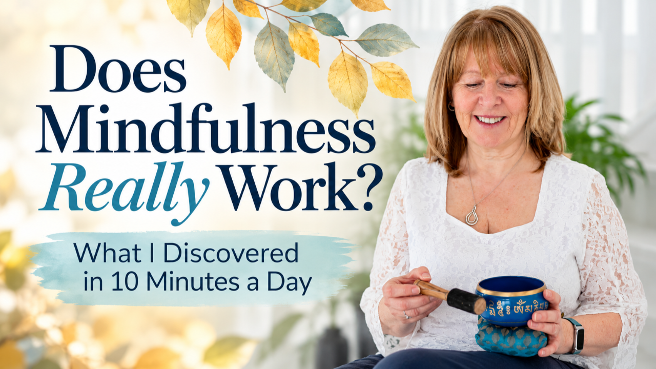 Does mindfulness work - woman with meditation bowl