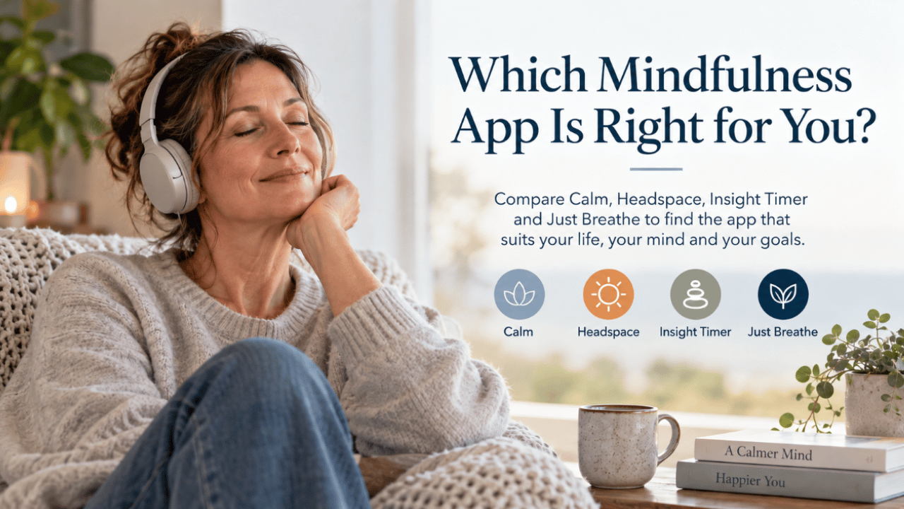 Woman Exploring Mindfulness Apps