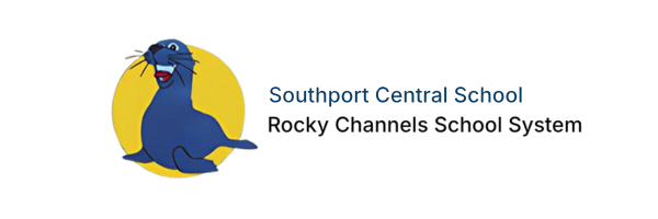 Southern Central School logo. Text reads, Rocky Channels School System