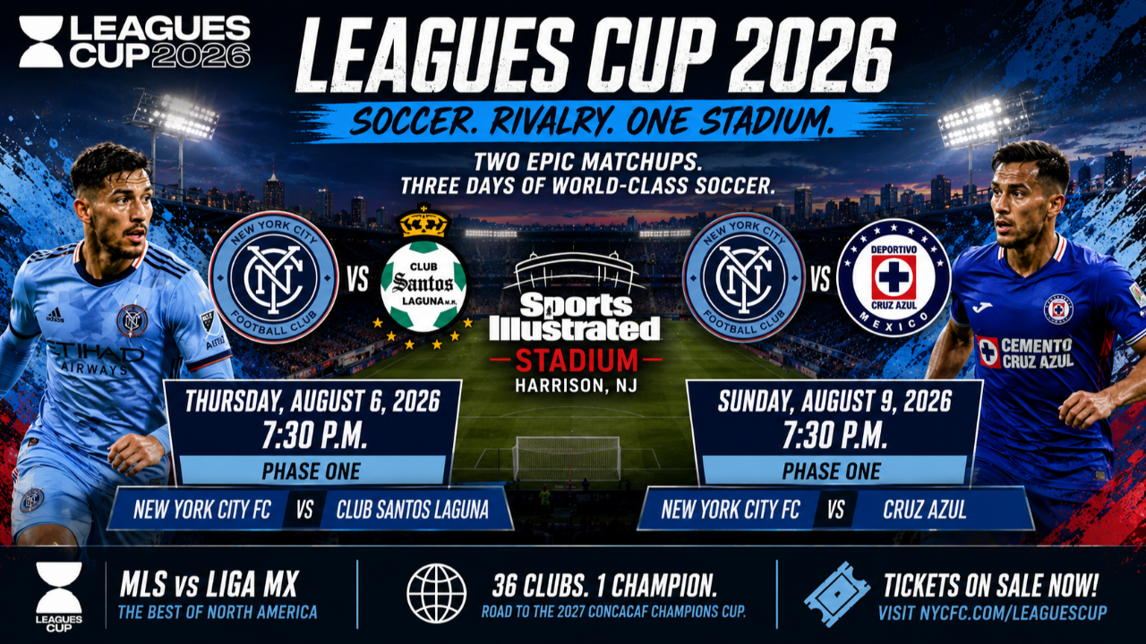 Leagues Cup 2026 NYC FC Cruz Azul Club Santos