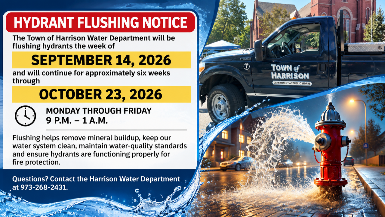 Fire Hydrant Flushing Harrison NJ