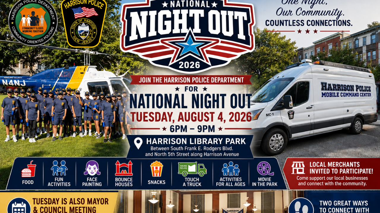 Harrison Naional Night Out 2027 Graphic Cover