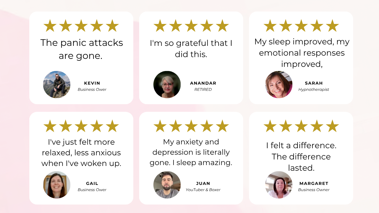 Five star reviews from Calm Club members