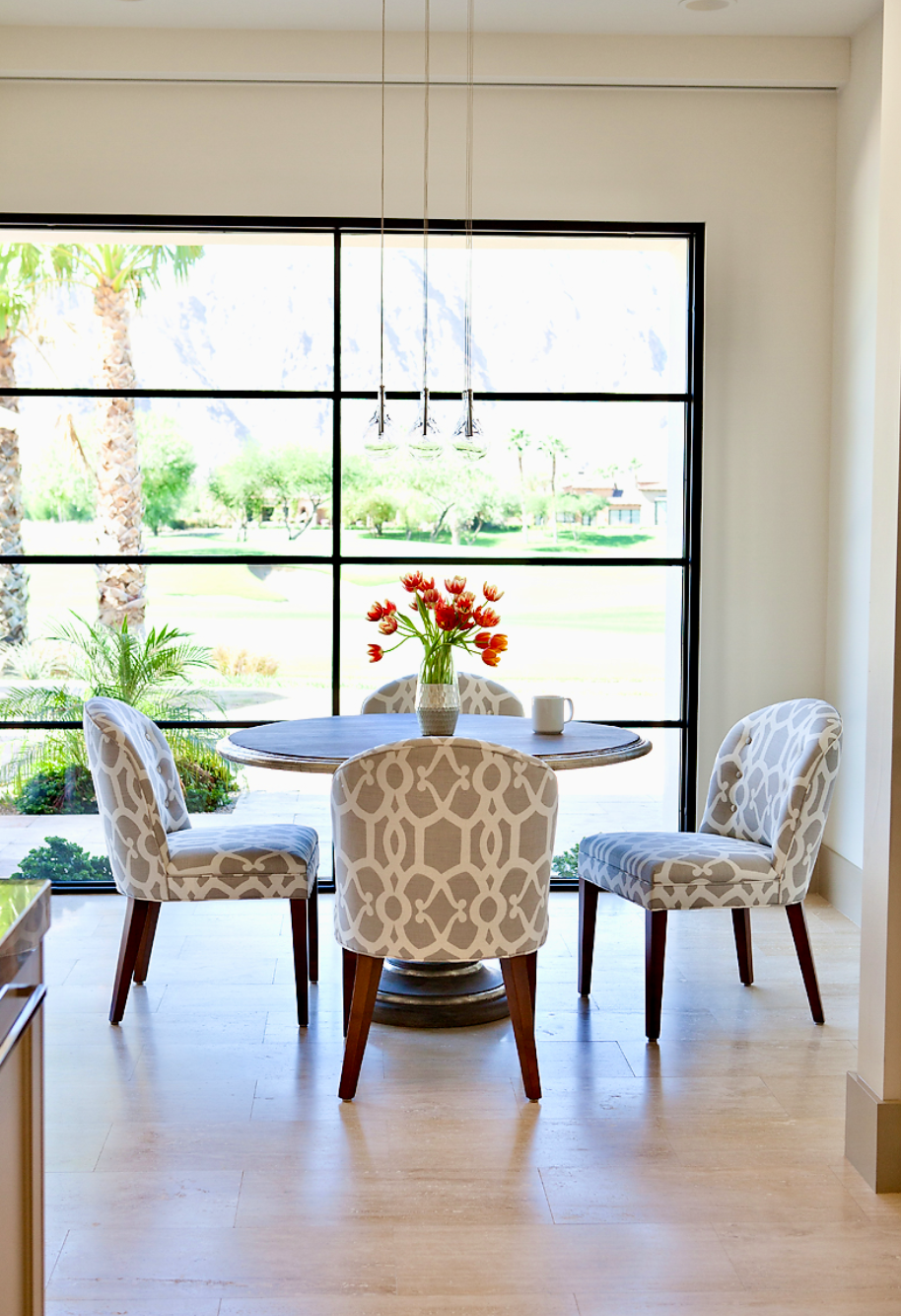 Via Pisa La Quinta California dining area with garden view