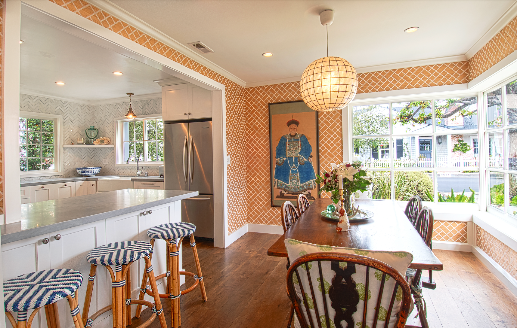 Vista Drive Newport Beach California kitchen and dining area