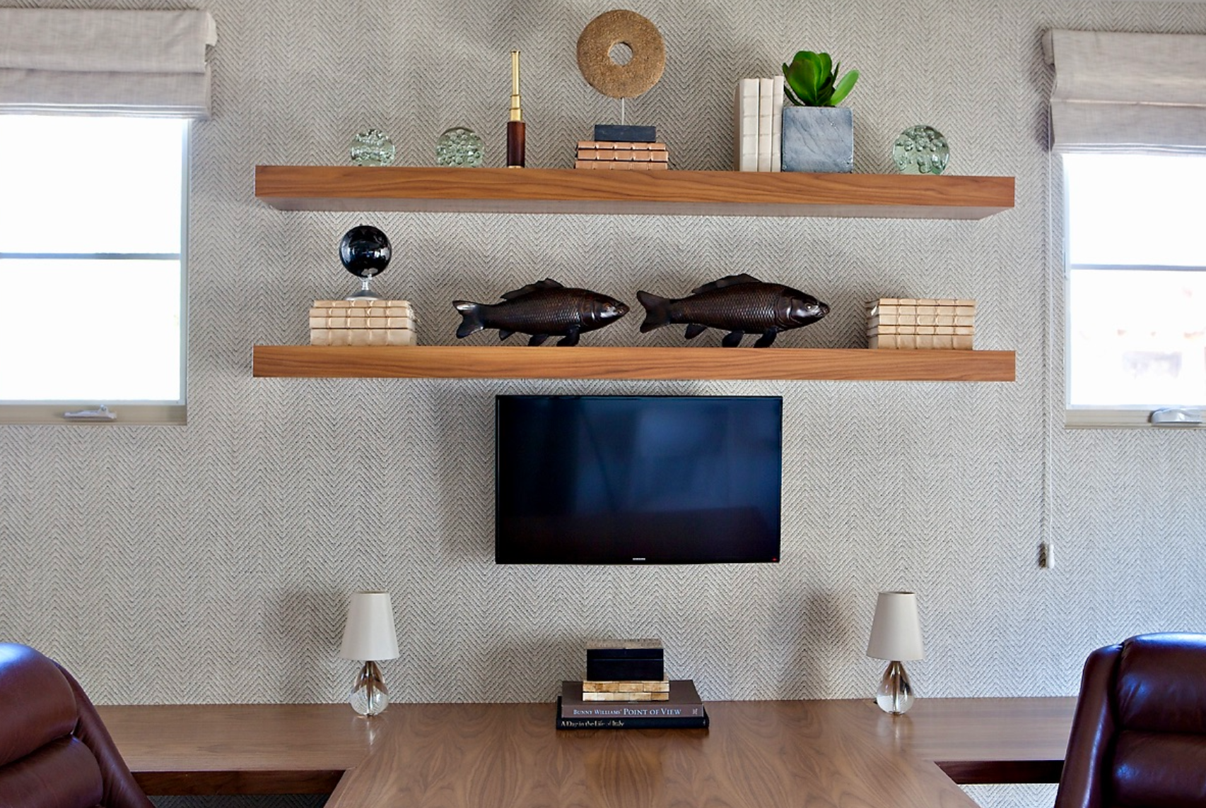 Via Pisa La Quinta California built-in shelving detail