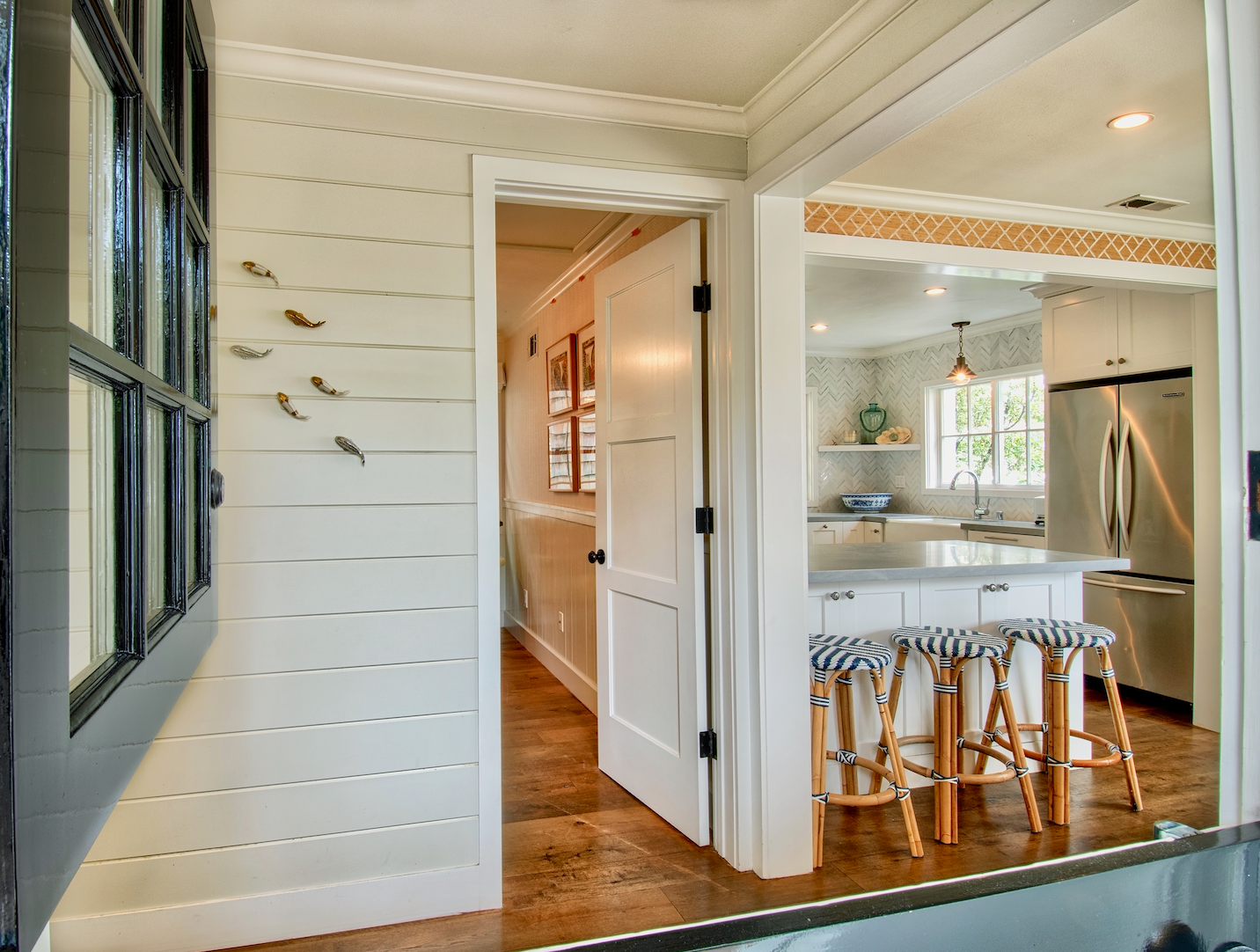 Vista Drive Newport Beach California hallway and kitchen view