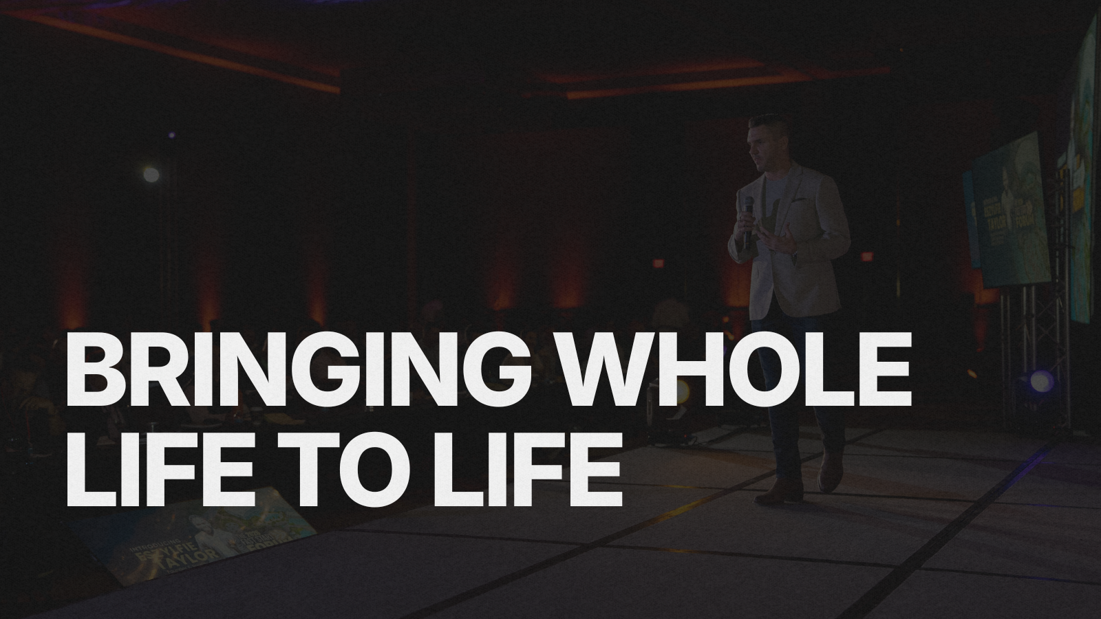Tom Wall covering Bringing Whole Life to Life