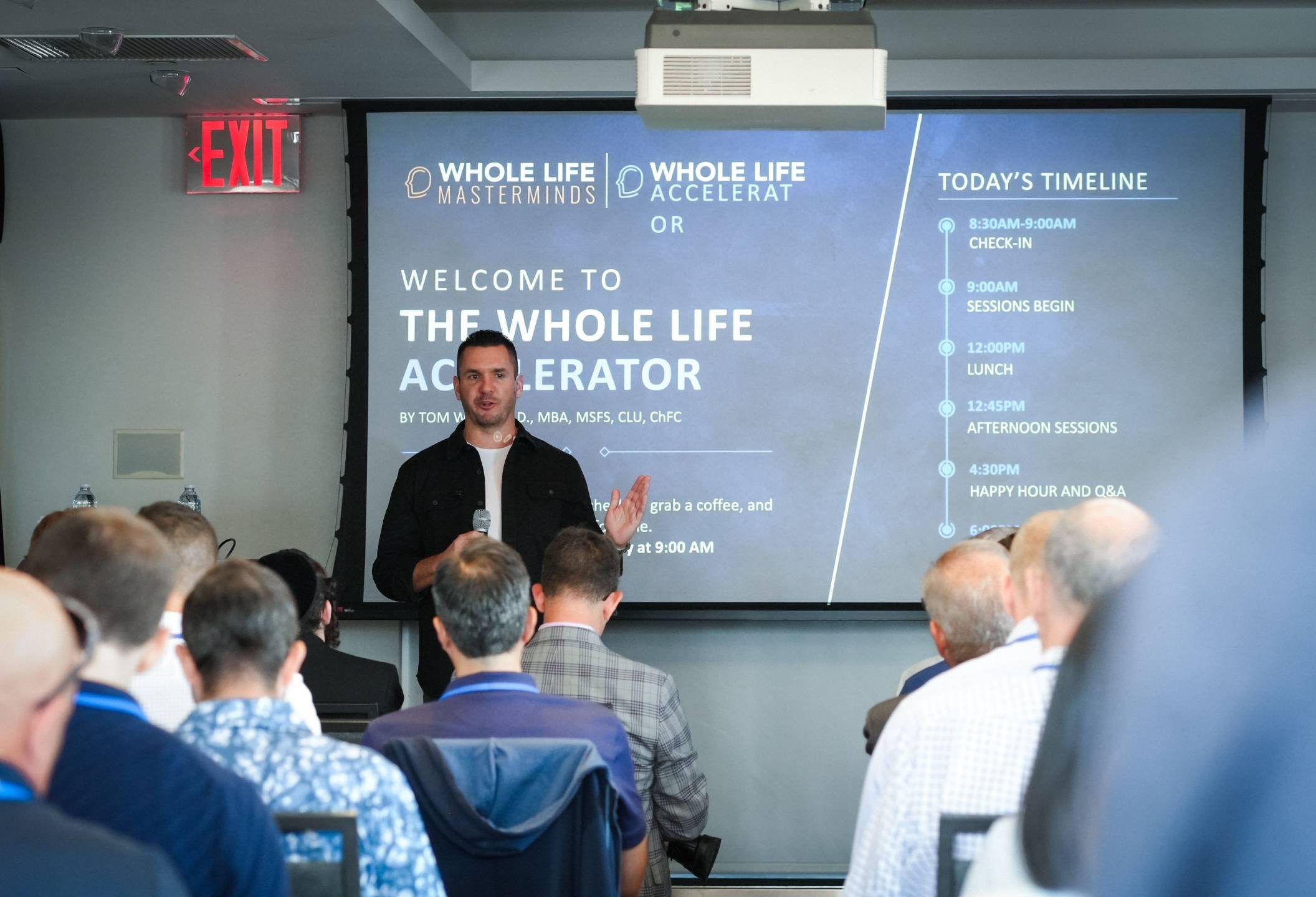 Tom Wall opening a previous Whole Life Accelerator
