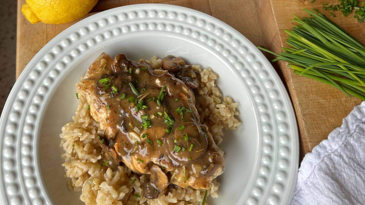 Creamy Mushroom Chicken & Rice