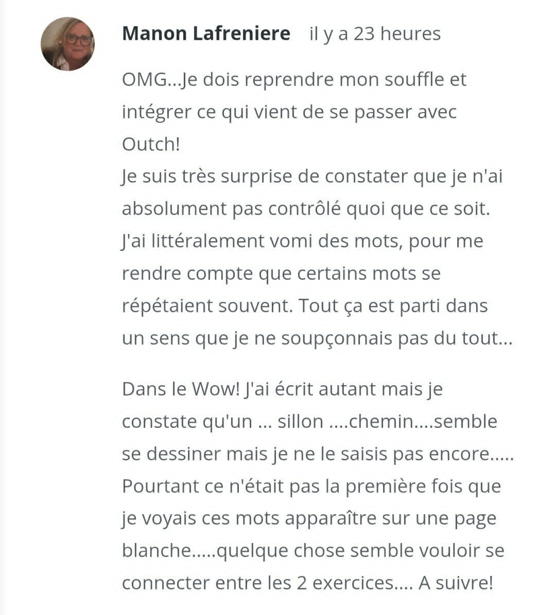 Témoignage de Manon Lafrenière