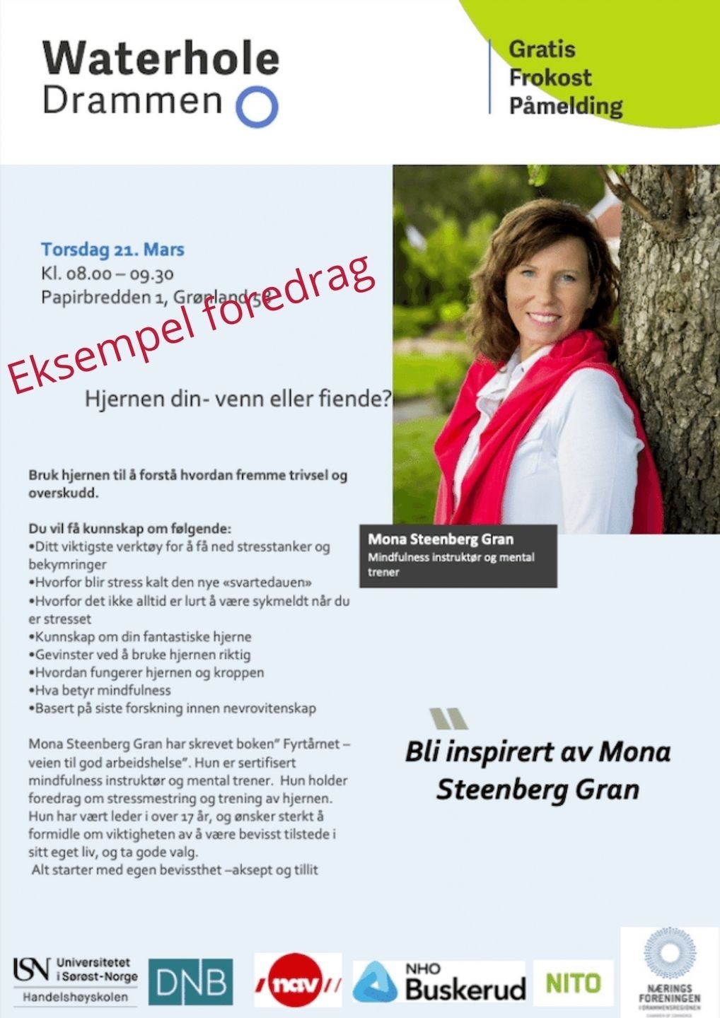 Mona steenberg Gran - Foredrag