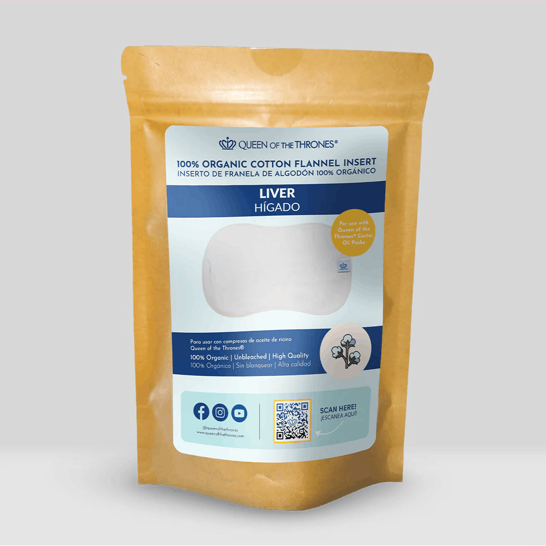 Organic liver castor oil pack insert