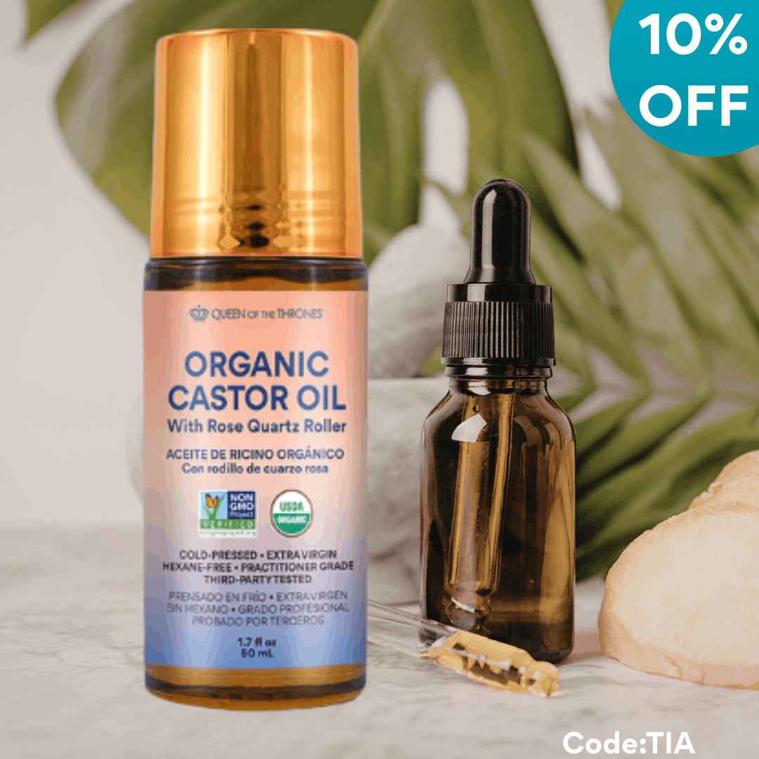 Organic castor oil and essential oil wellness products