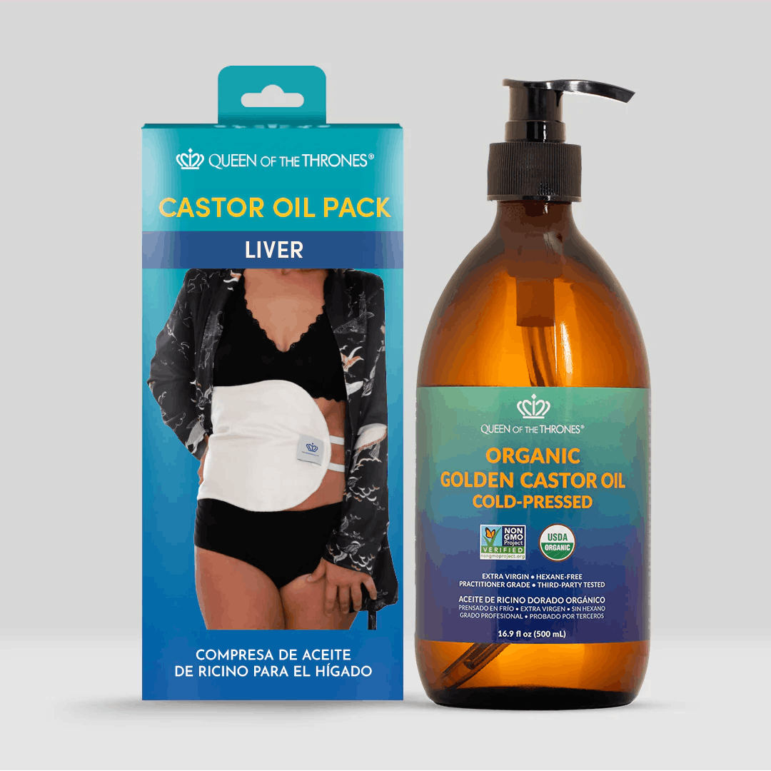 Organic castor oil and liver support pack