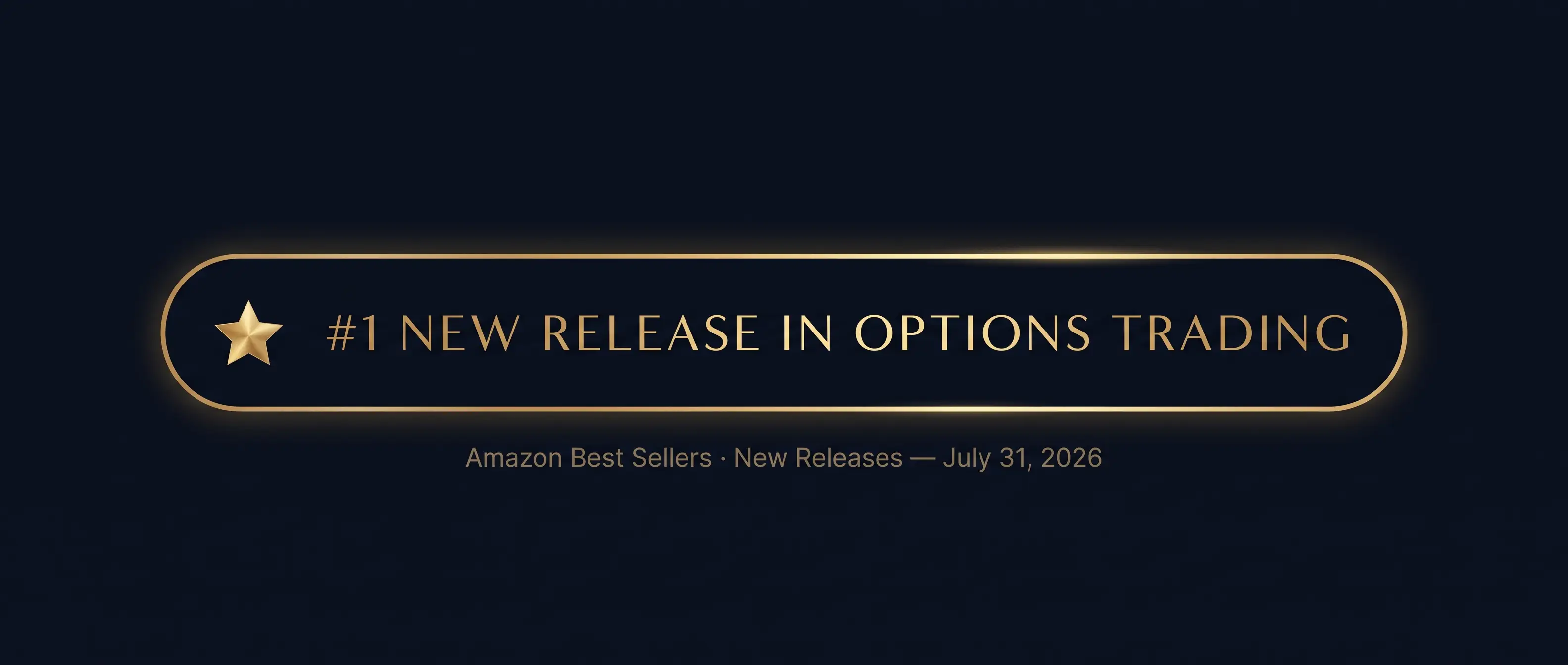 #1 New Release in Options Trading — Amazon Best Sellers · New Releases, July 31, 2026