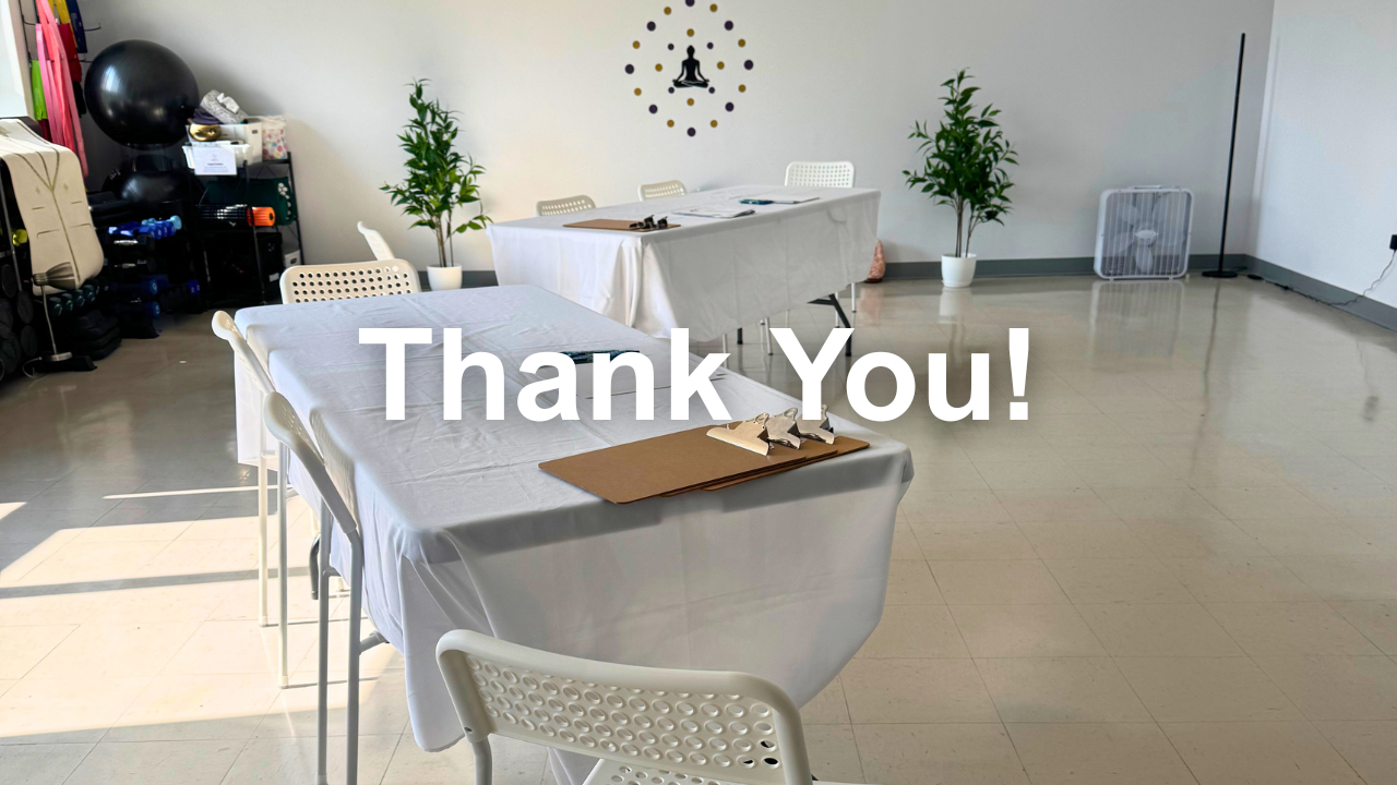 image of healthgirl studio after the sleep and rest for busy people workshop with caption saying thank you!
