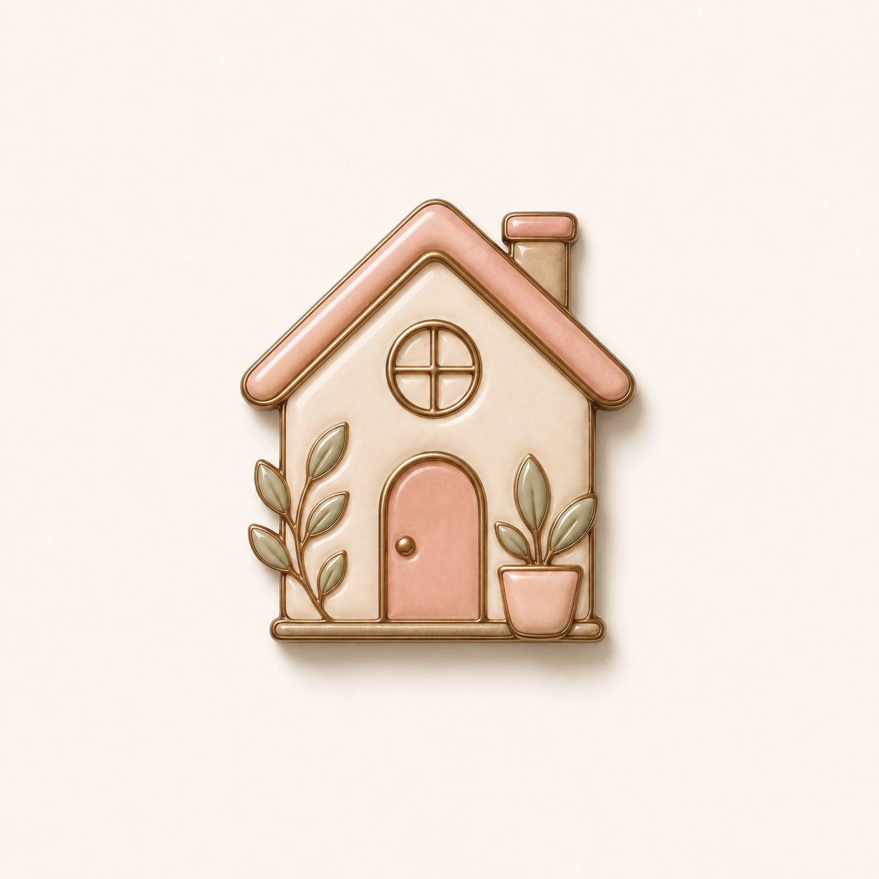 Blush, cream and bronze home representing lifestyle