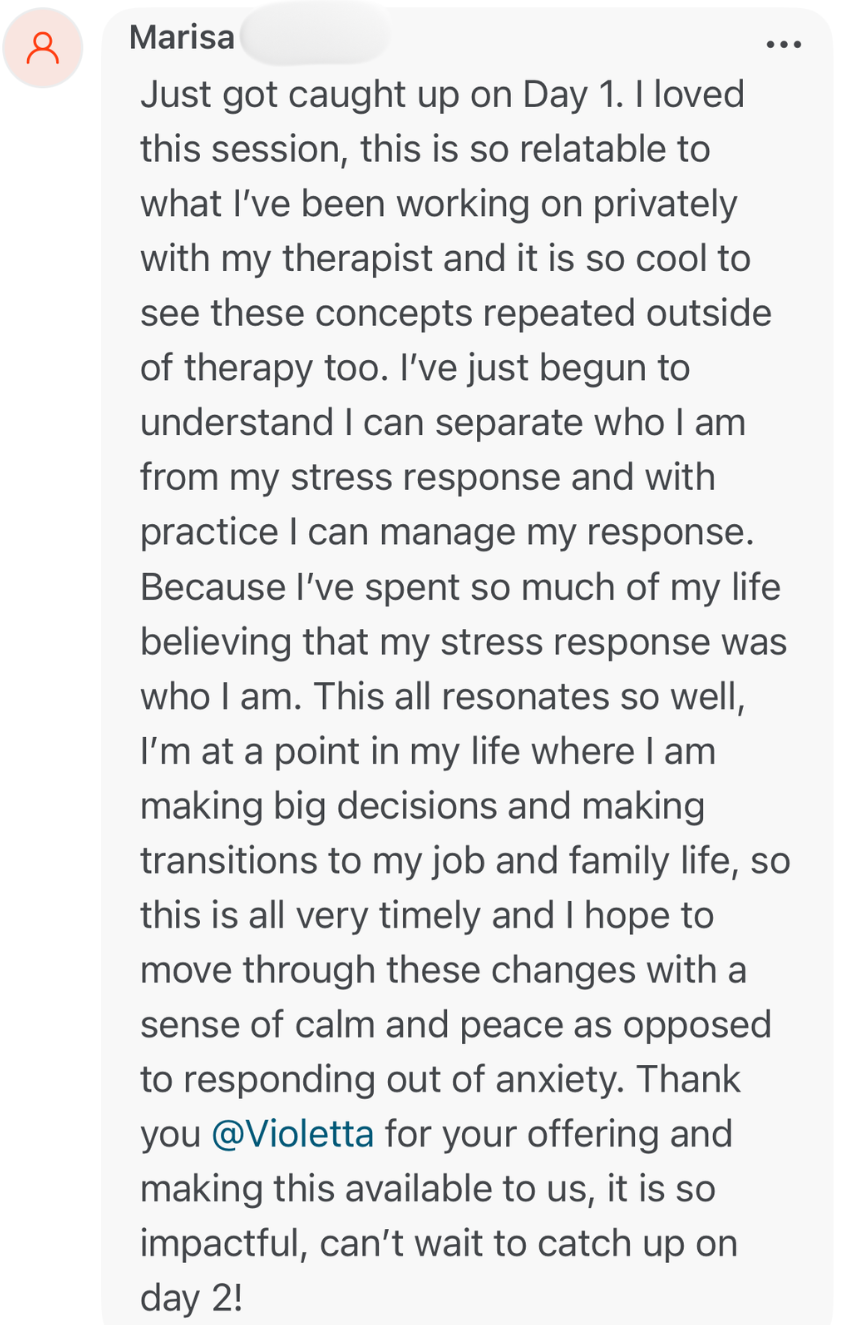 Participant feedback