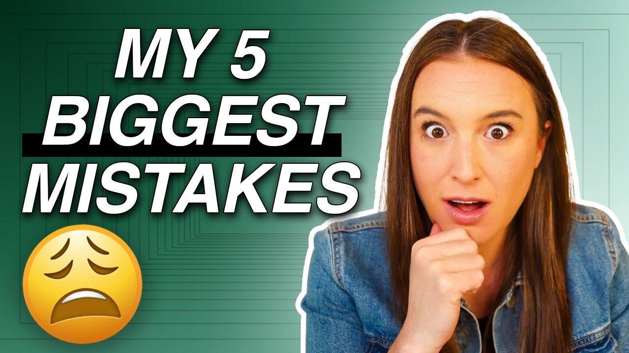 Kate Hayes talking to camera about mistakes she made selling digital products
