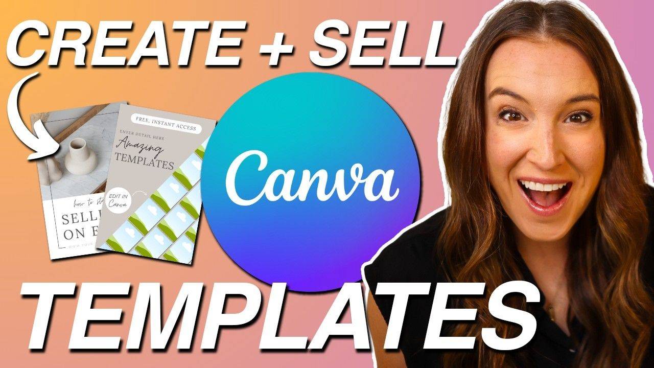 Canva editor showing a set of real estate Instagram post templates being designed for sale on Etsy