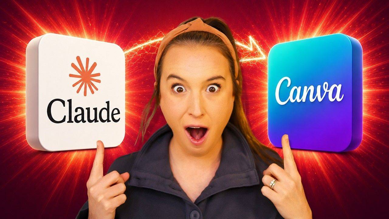 Claude connected to Canva generating a digital product template