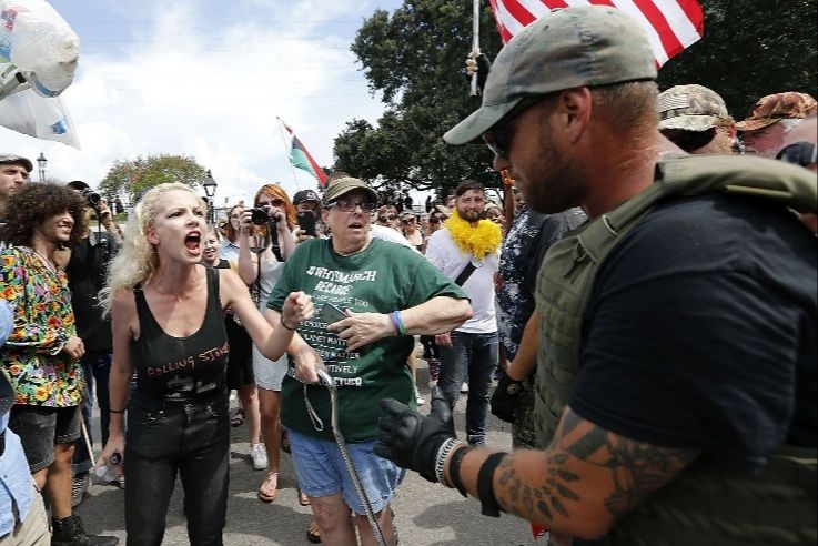 Tension and division in a crowd