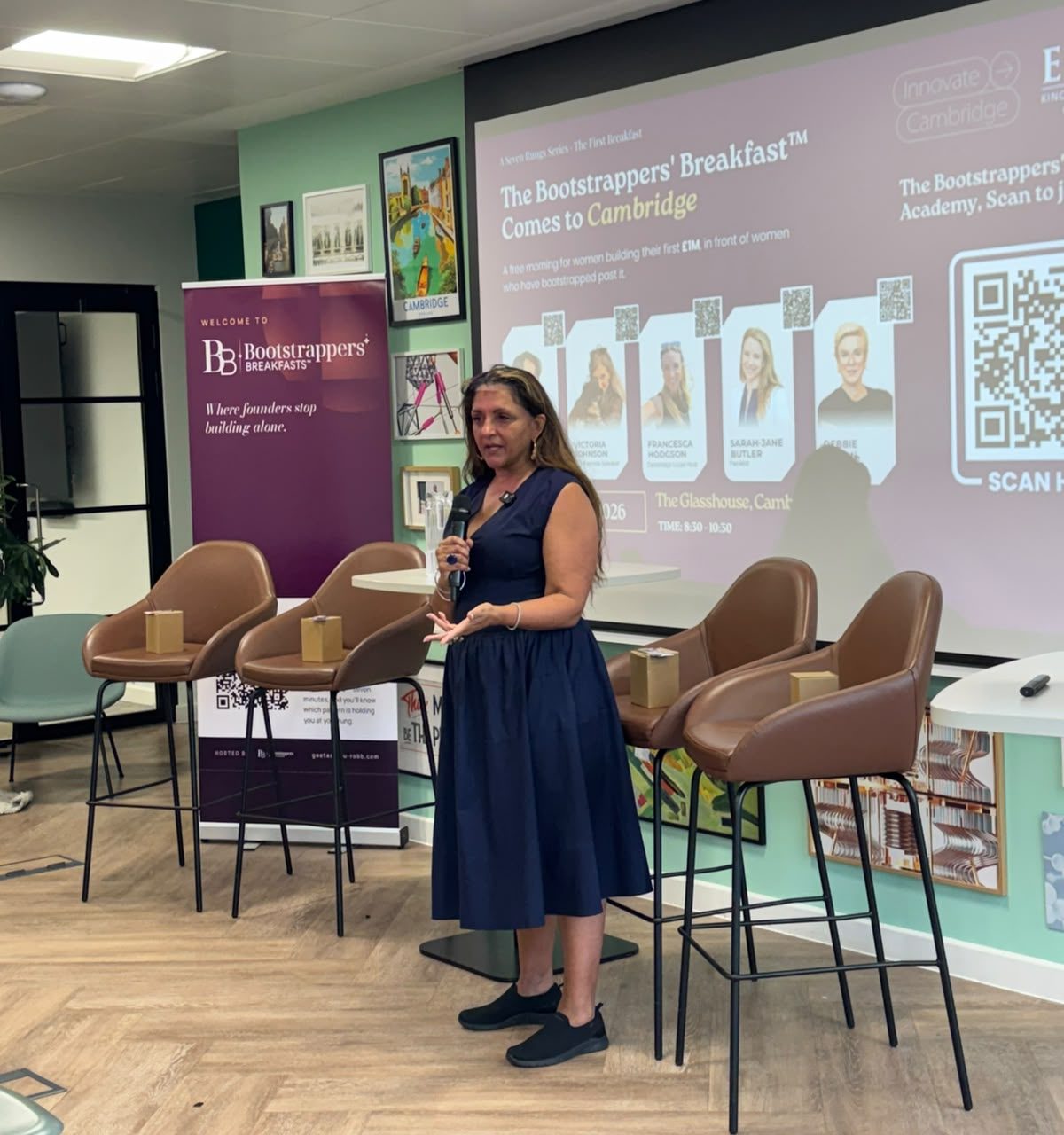 On stage at the Cambridge Breakfast