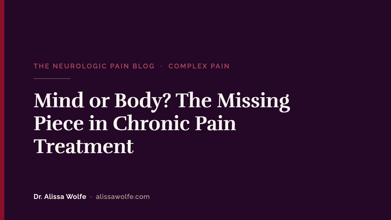 Mind or Body? The Missing Piece in Chronic Pain Treatment Is Your Signaling System