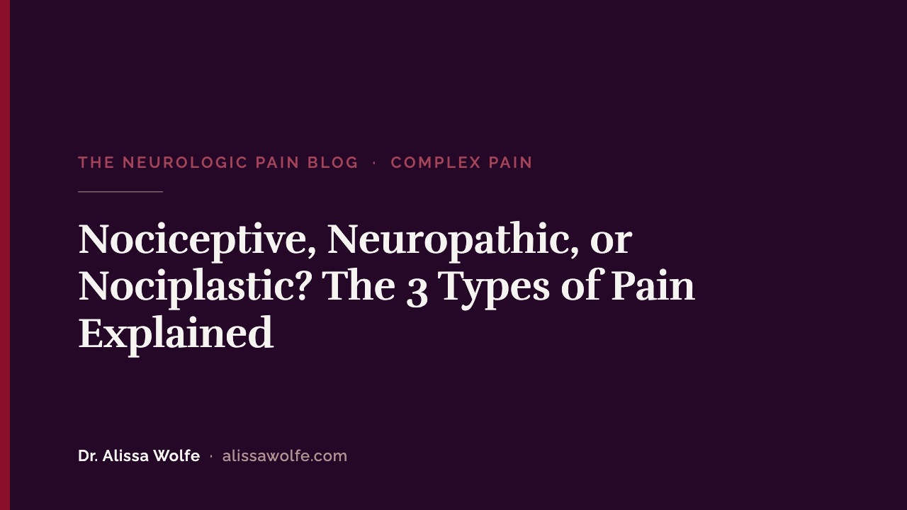 Nociceptive, Neuropathic, or Nociplastic? The 3 Types of Pain Explained