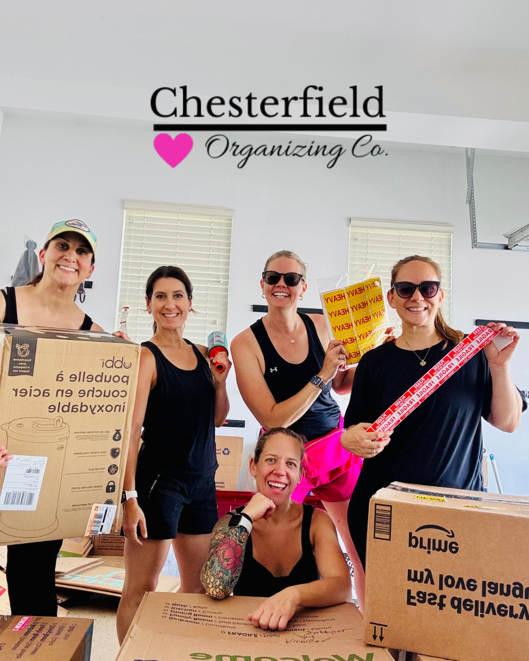 Chesterfield Organizing Co. team of professional organizers packing session
