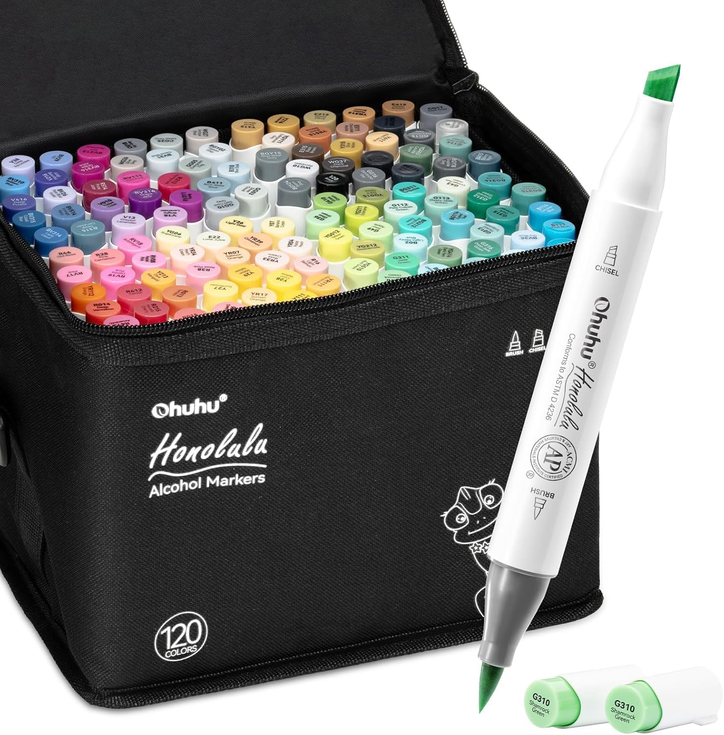 Ohuhu alcohol markers, 120 count