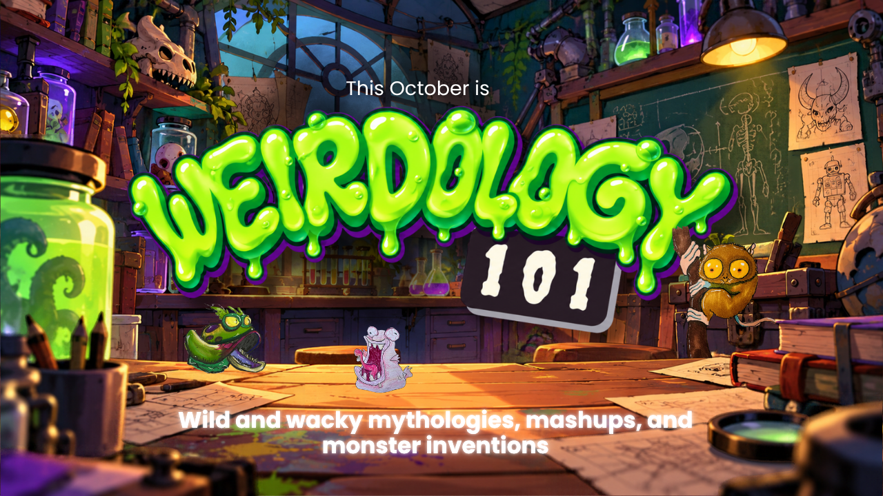 Weirdology 101, this month's Kids Cartoon Academy unit