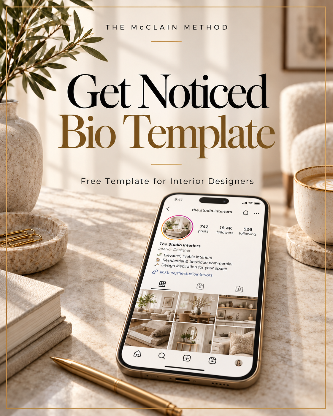 Free bio template for interior designers