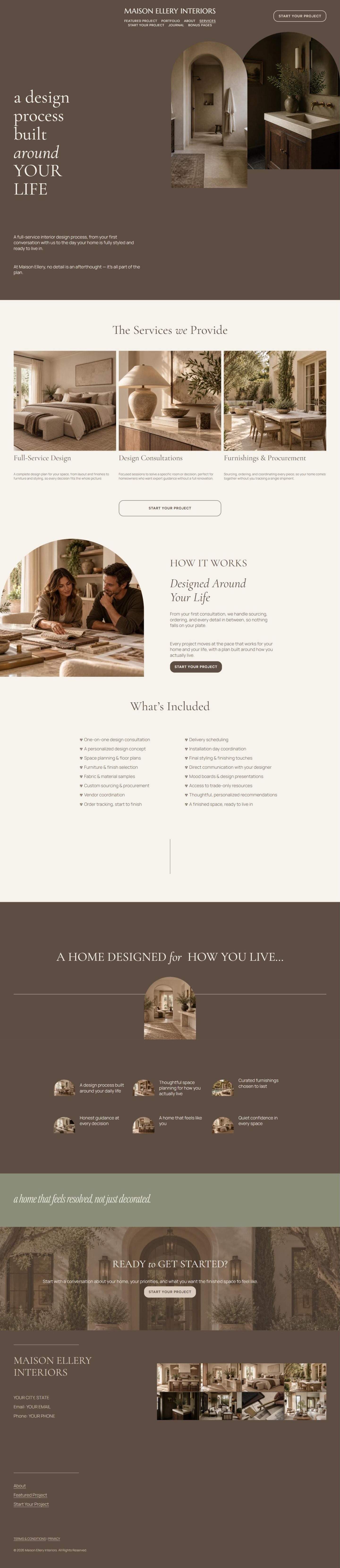 Full Maison Ellery services page preview