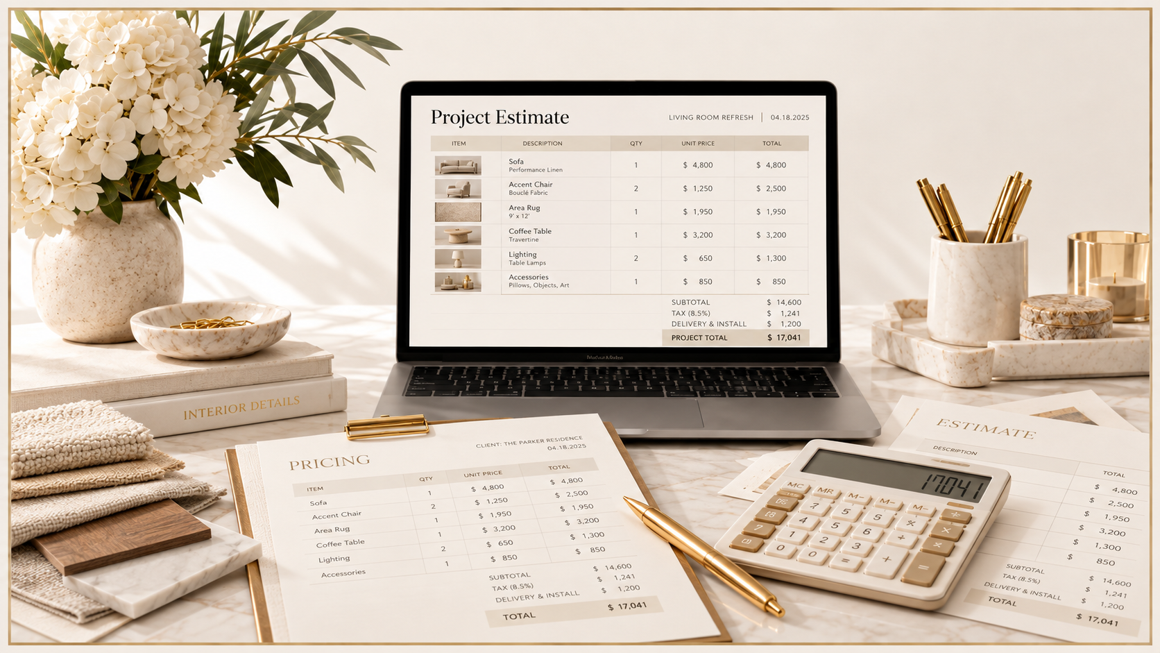 Interior design pricing and profit resources