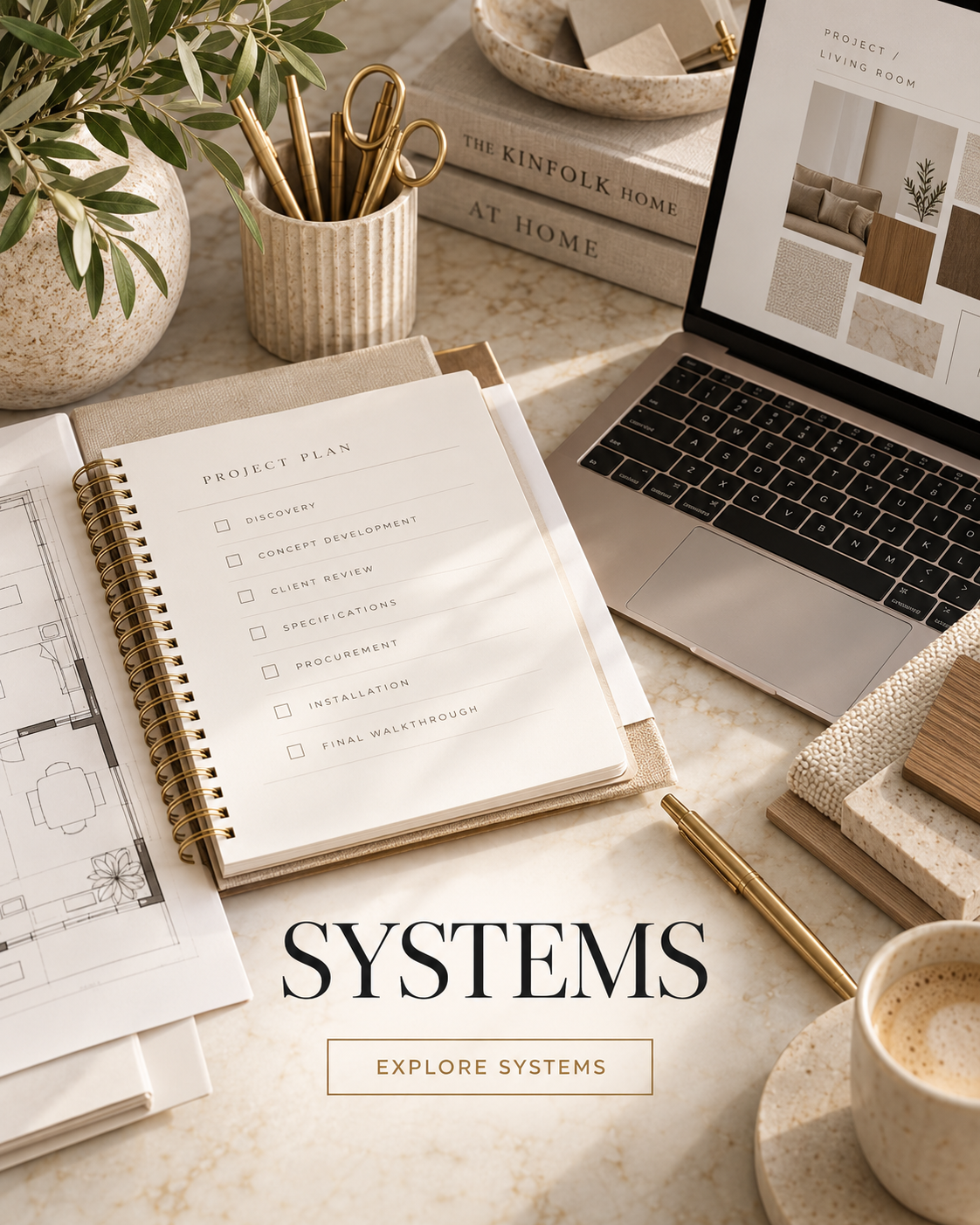 Project systems and workflow tools for interior designers