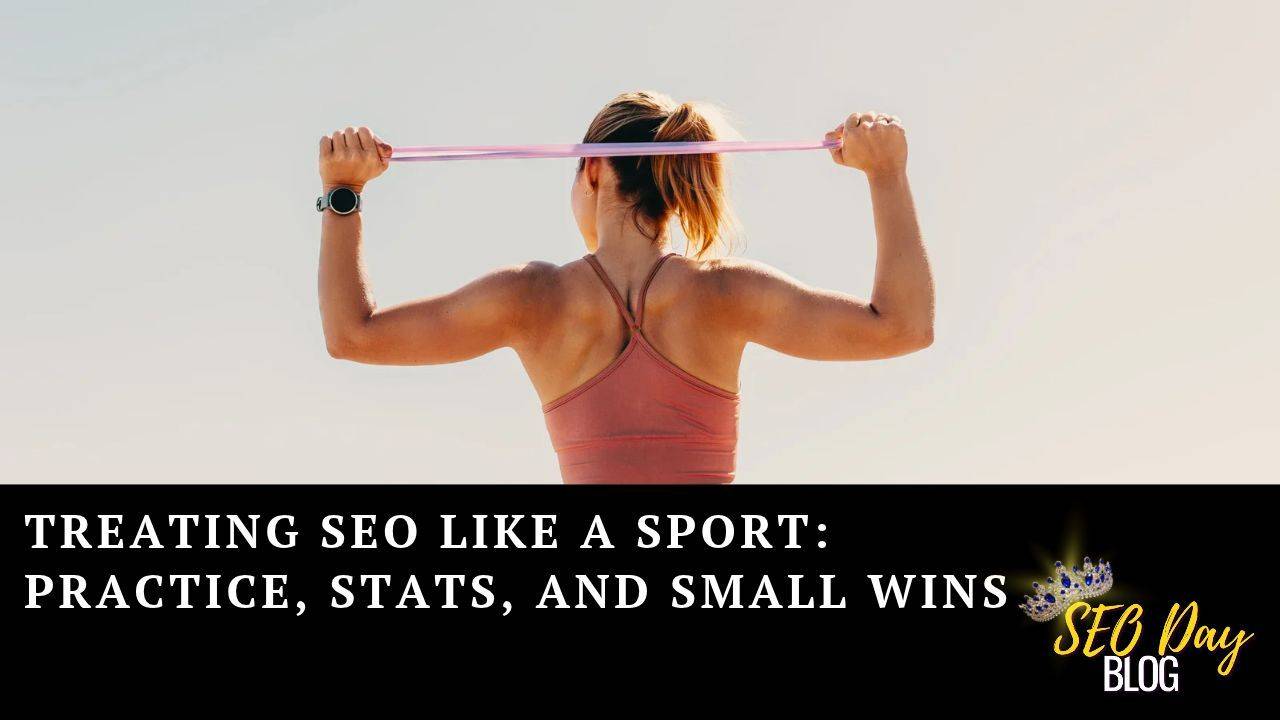 Woman athlete stretching- SEO like sport: practice, stats & small wins
