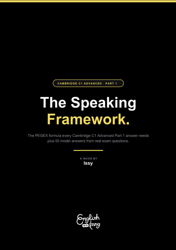 C1 Advanced Speaking Framework