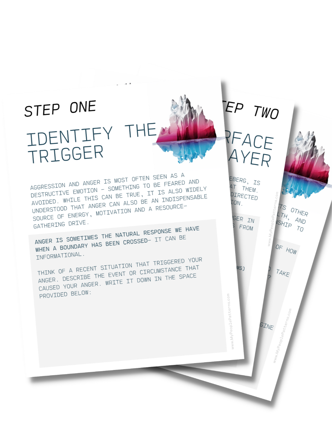 The Anger Iceberg Worksheet