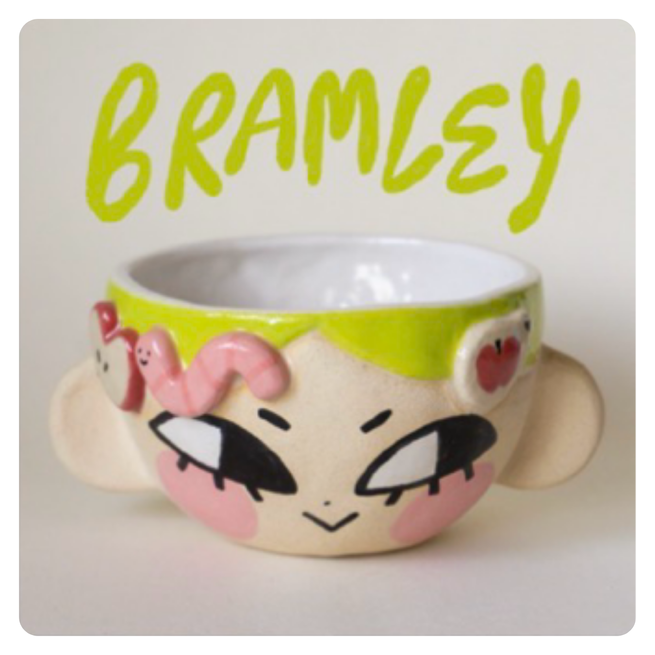 Unfired moth and insect mugs by Leafbug Studio