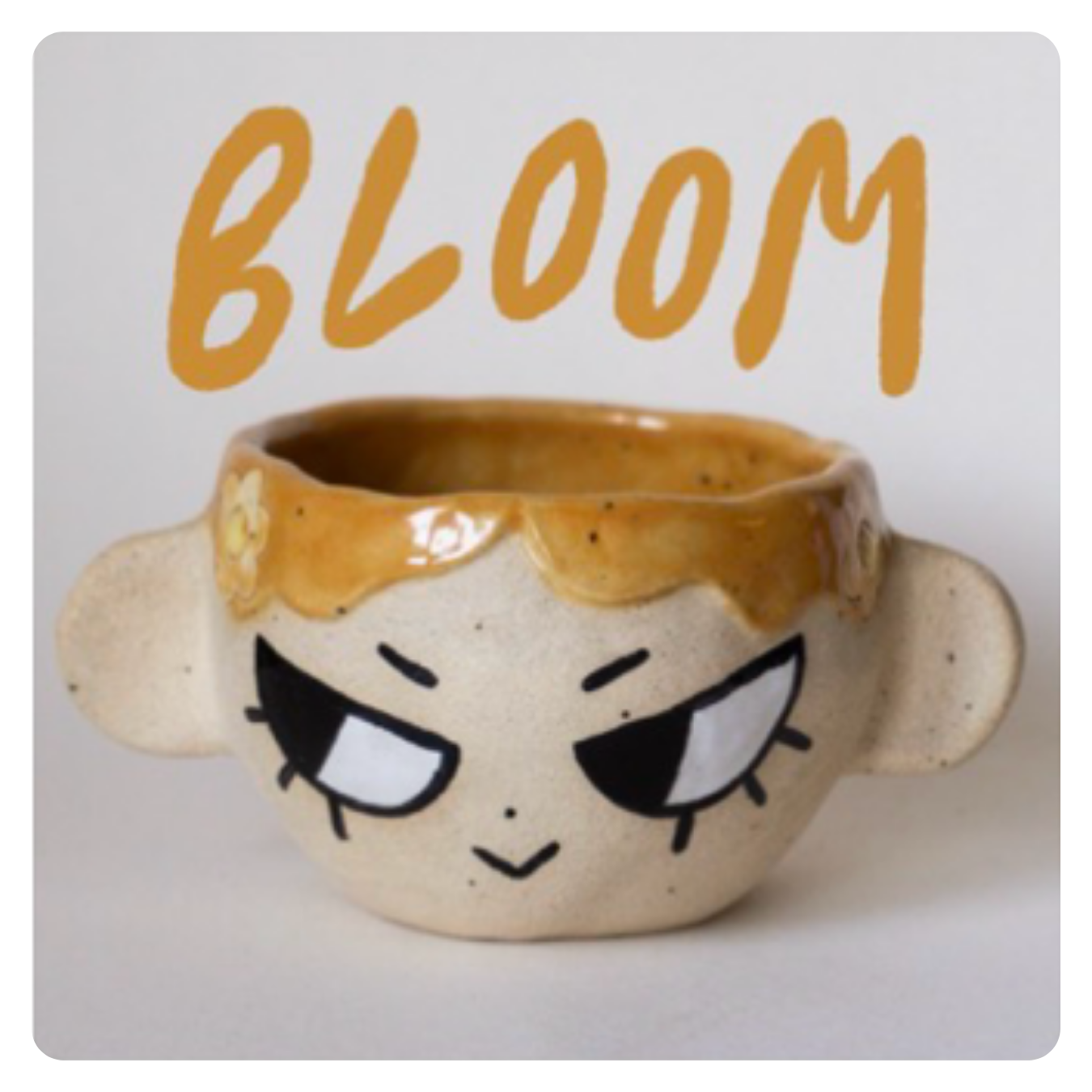 Handmade nature-inspired ceramic vessel
