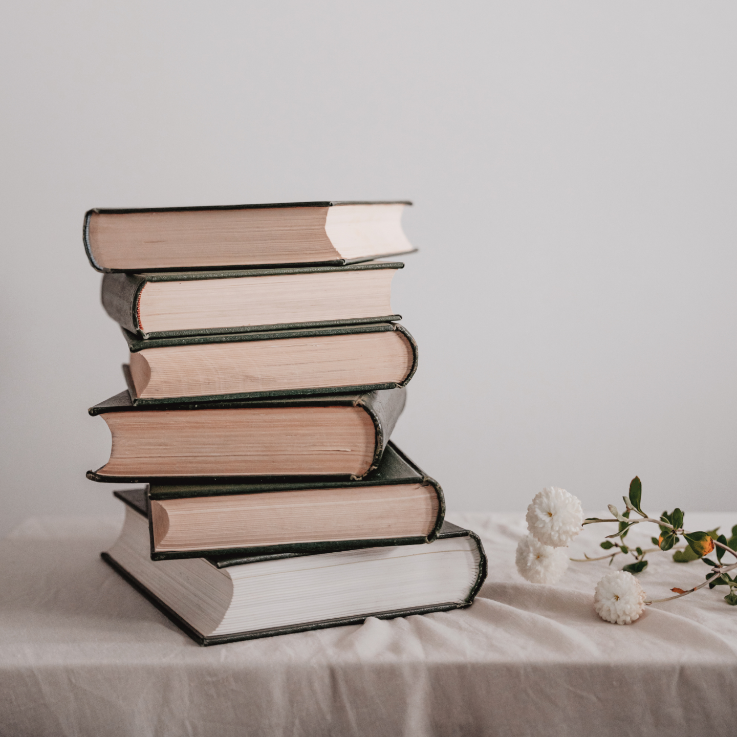 A welcoming stack of books