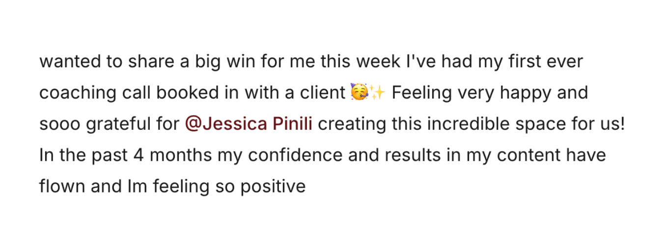 Client testimonial
