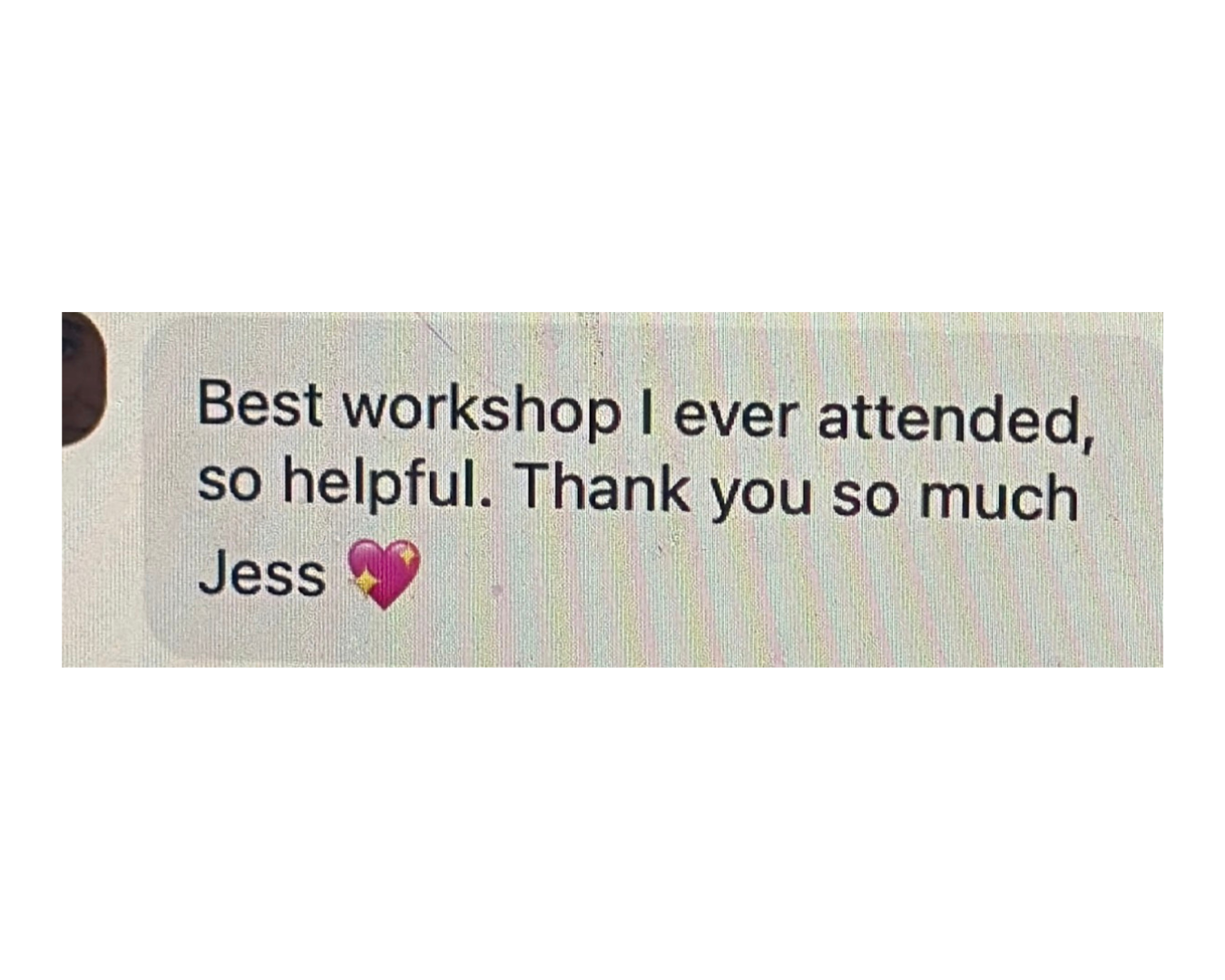 Client message from a woman inside Woman Mastery HQ