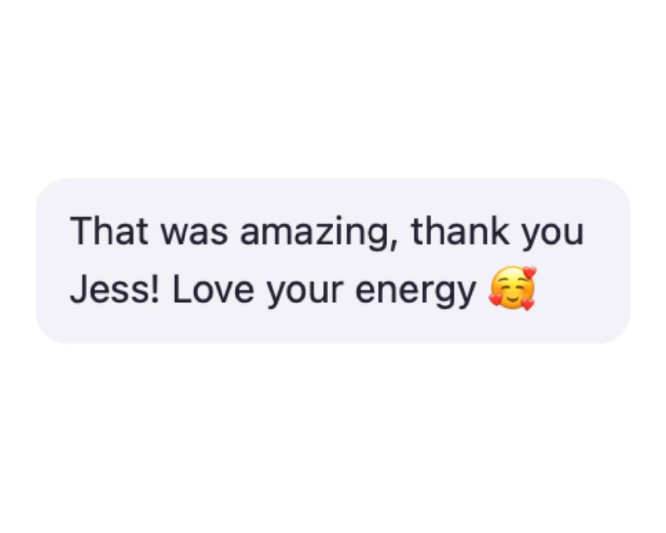 Client message from a woman inside Woman Mastery HQ