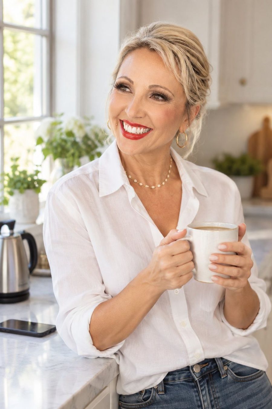 Fay Chapple in her kitchen