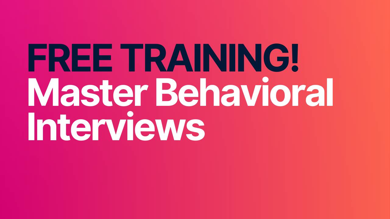 Watch now! Behavioral Interview Workshop for CS Job Seekers