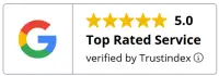 Google 5.0 Top Rated Service, verified by Trustindex